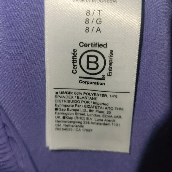 Athleta Pants size 8 Lavender Purple Drawstring Lightweight 8T - Picture 8 of 12